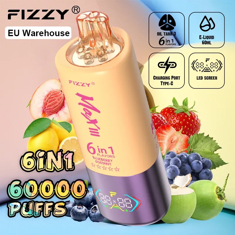 Fizzy 60000 Puffs Puff 60k 6'sı 1 Arada Aromalı Tek Kullanımlık Vape