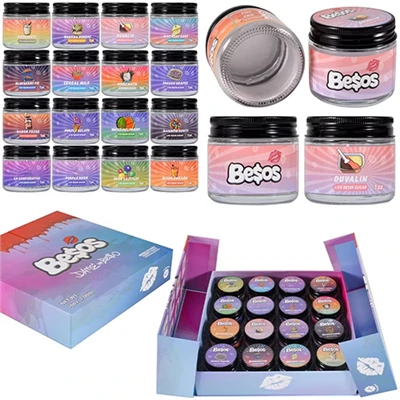 Besos 16oz Cam Kavanozlar Balmumu Kutusu