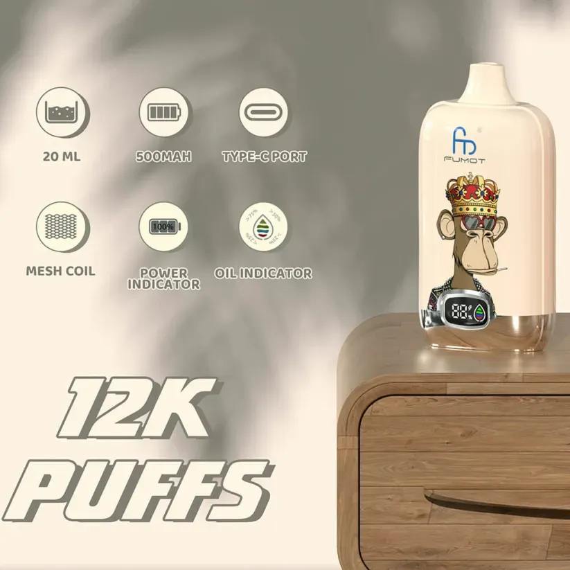 Fumot Digital Box 12000 Puff Tek Kullanımlık Vape