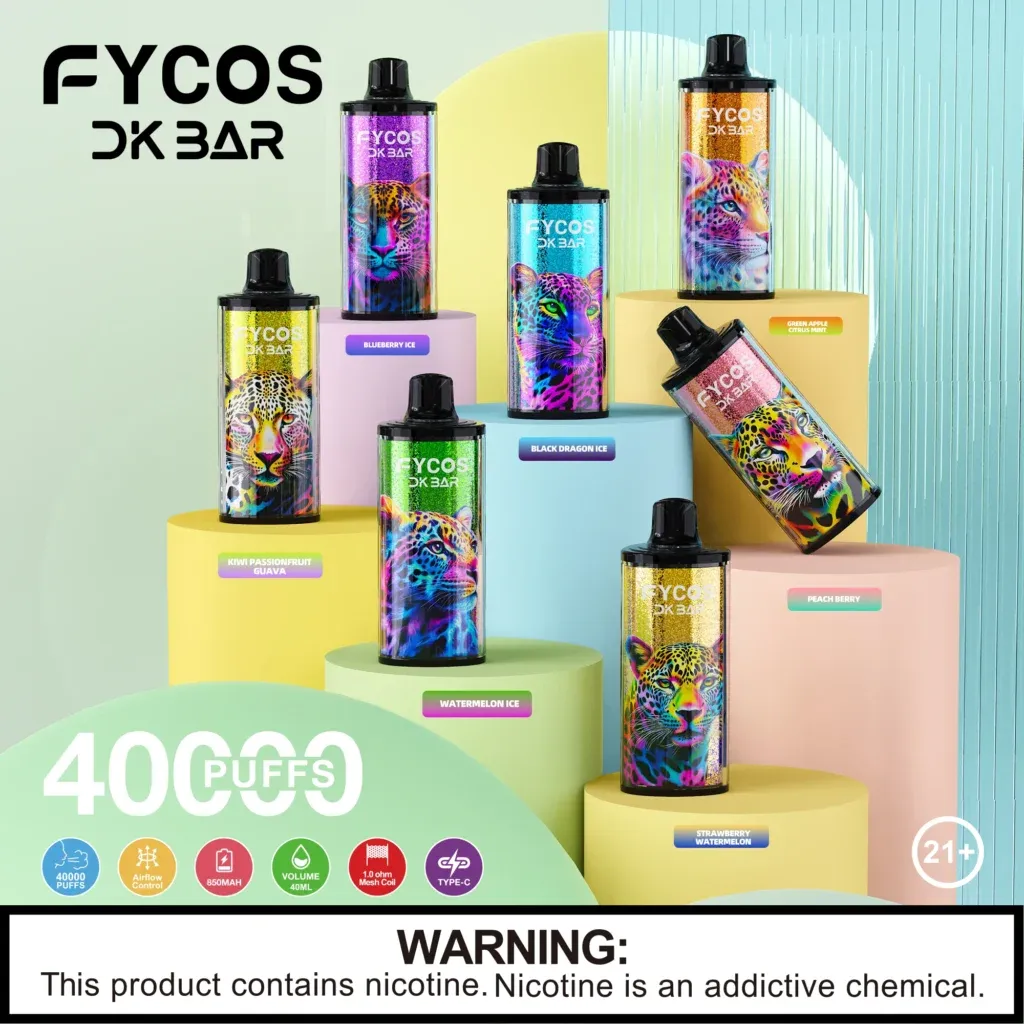 Fycos 40000 40K Puffs Crystal Vape DK Bar Toptan Tek Kullanımlık